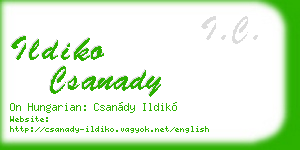 ildiko csanady business card